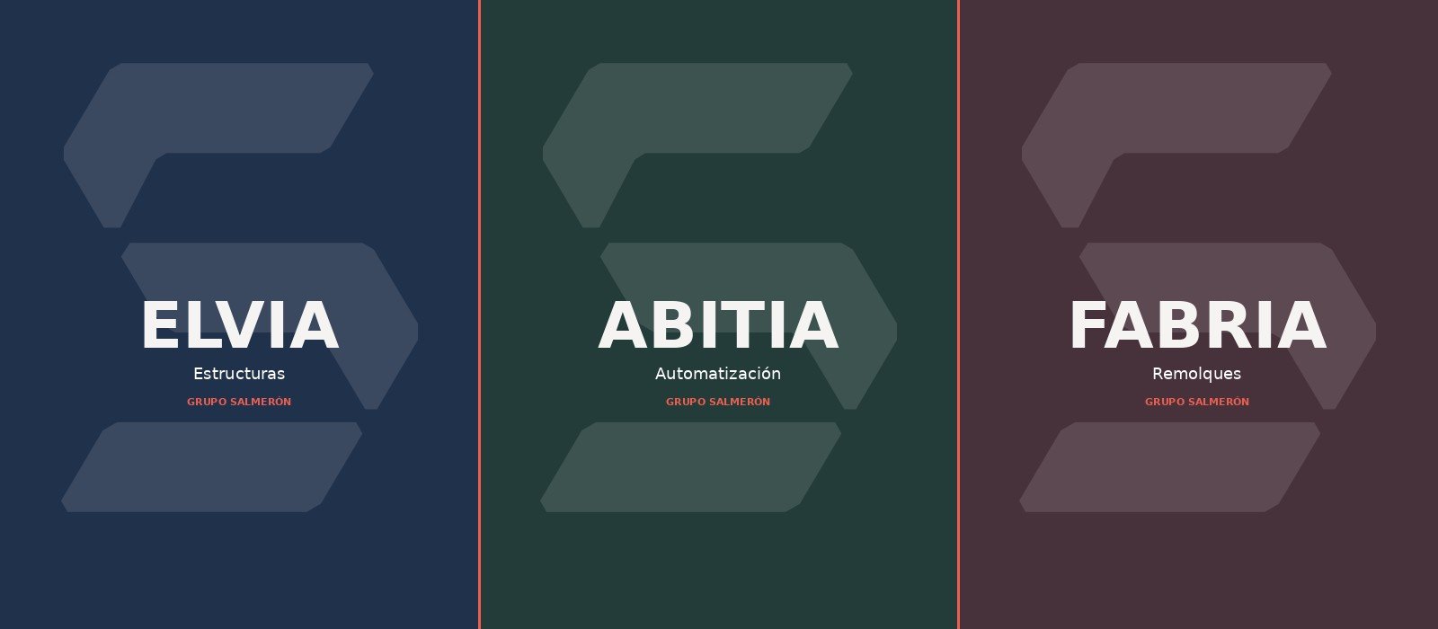 Elvia, Abitia, Fabria — las tres marcas de Grupo Salmerón